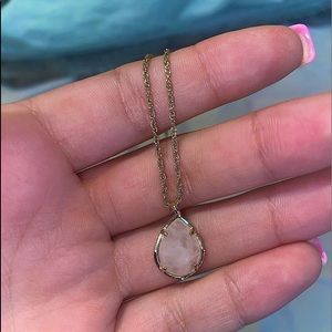 Kendra Scott custom made rose quartz pendant